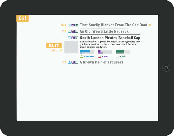 Underground Shopping UI GIF